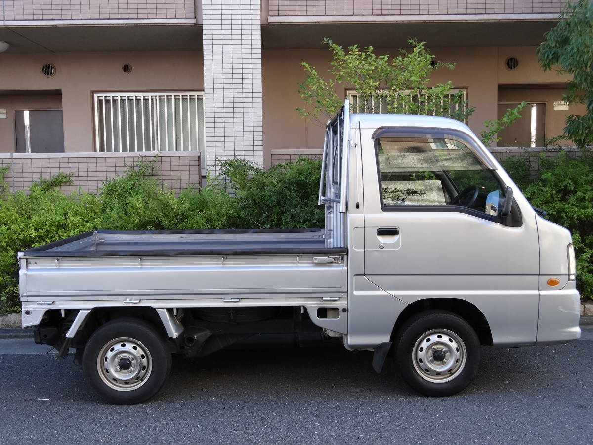 *19 year Sambar Truck [TC supercharger 4WD] vehicle inspection "shaken" 32 year 1 month / low mileage 3.9 ten thousand kilo / edges opening / air conditioner / power steering / driving air bag / cargo mat *