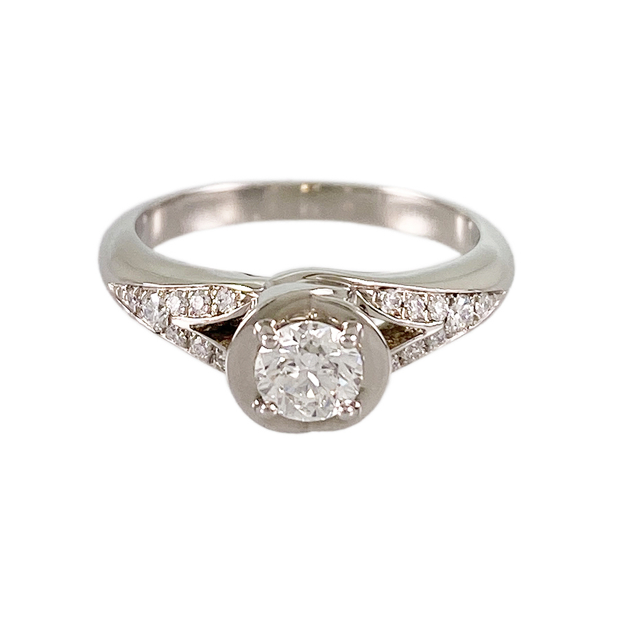  BVLGARY ring Pt950 diamond ftj[ used ]