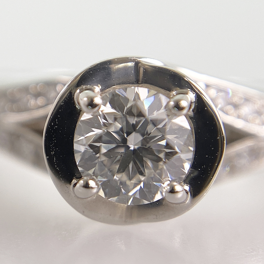  BVLGARY ring Pt950 diamond ftj[ used ]