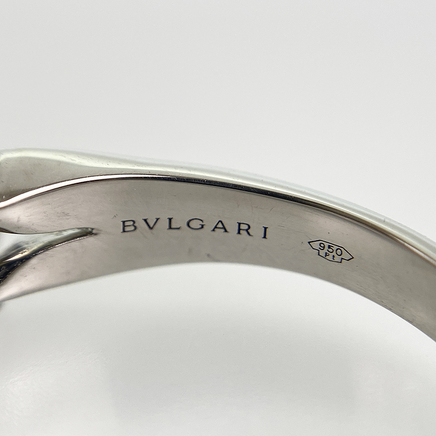  BVLGARY ring Pt950 diamond ftj[ used ]