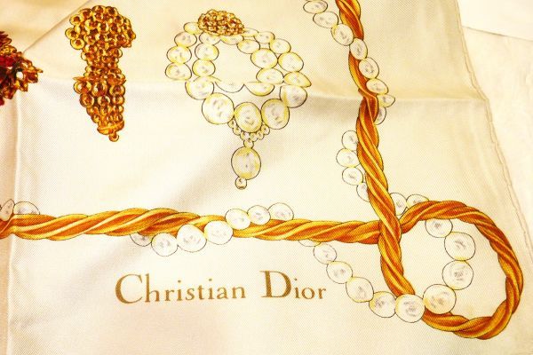 Christian Dior(クリスチャン・ディオール)　シルクスカーフ　87x84cm　843798-F03_画像3