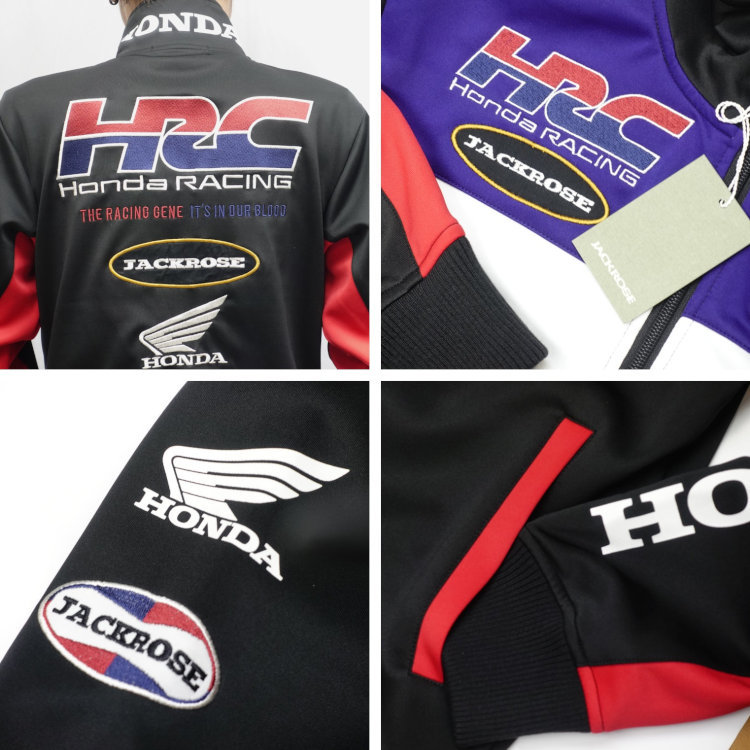 HONDA×JACK ROSE HRC フルジップジャージ 533502 ブラック M アメカジ バイク レース WGP モータースポーツ ホンダ×ジャックローズ_画像5