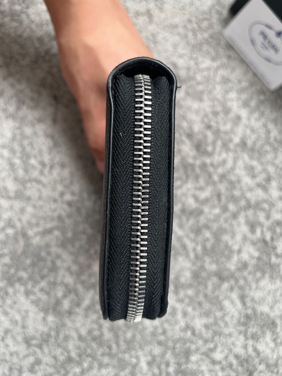 極美品】PRADA プラダ 2ML317 長財布 ラウンド ブラック 黒|Yahoo