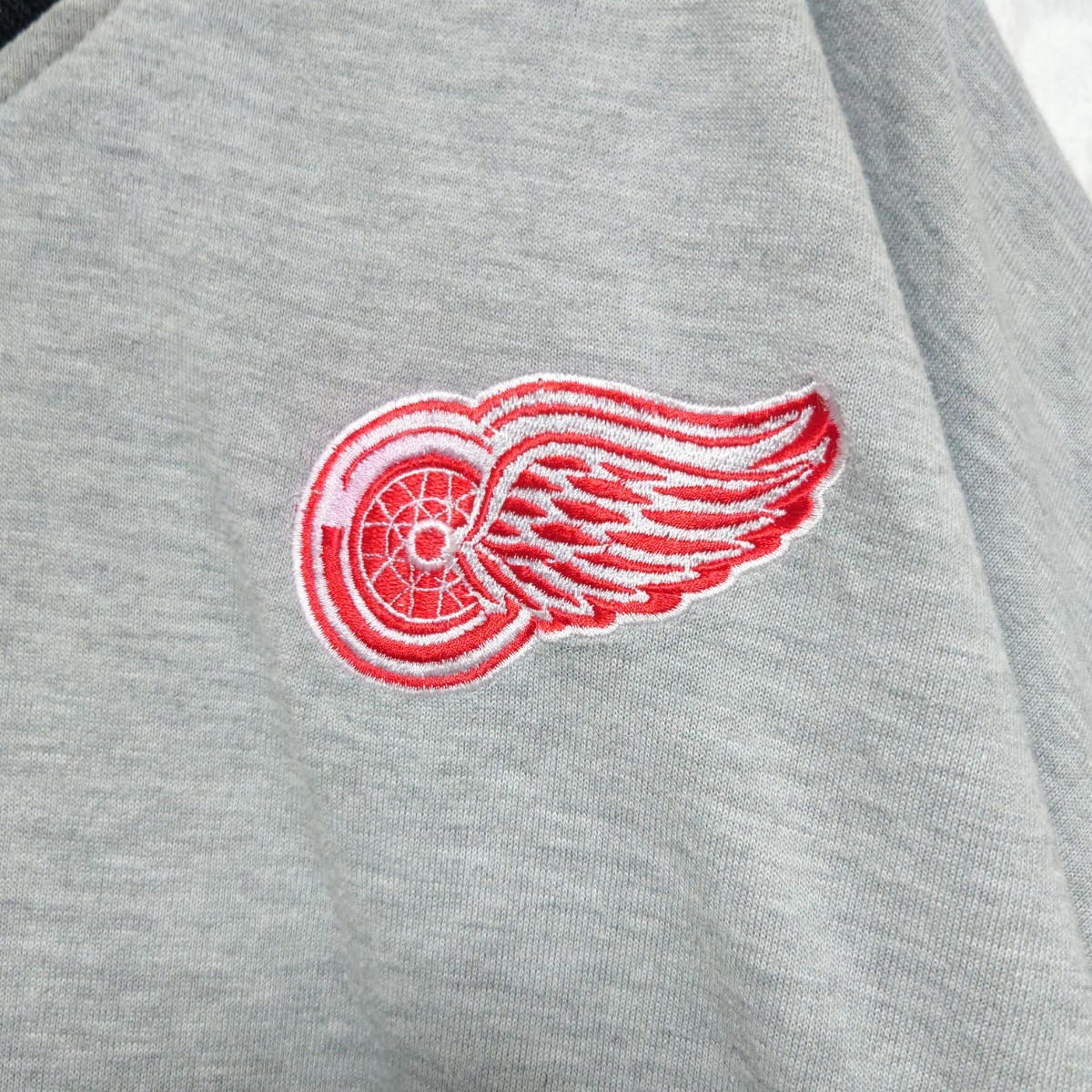 リバーシブル NHL Detroit Redwings デトロイト・レッドウィングス ナイロンジャケット プルオーバー 刺繍 ウィンドブレーカー XXL_画像7