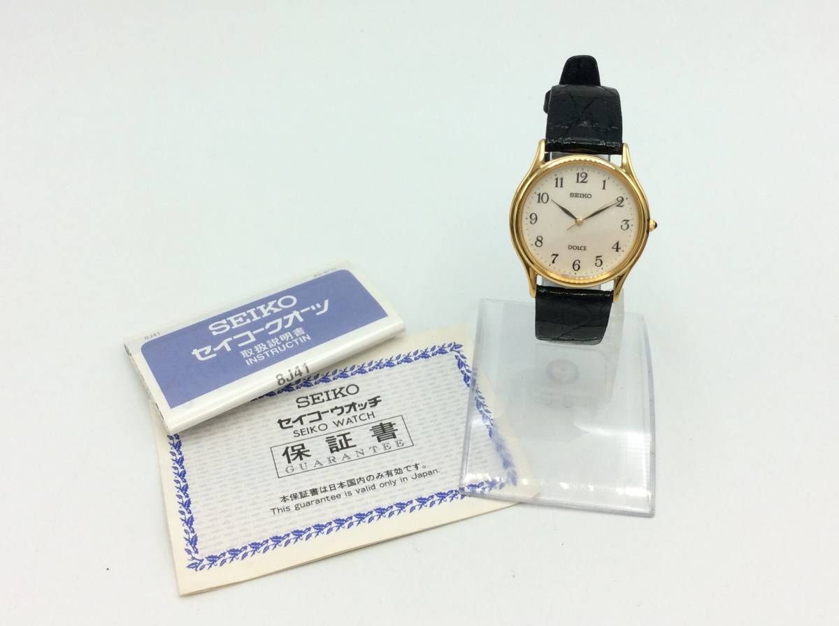 EE21◎<QZ/不動>SEIKO 腕時計 セイコー DOLCE ドルチェ 8J41-6100