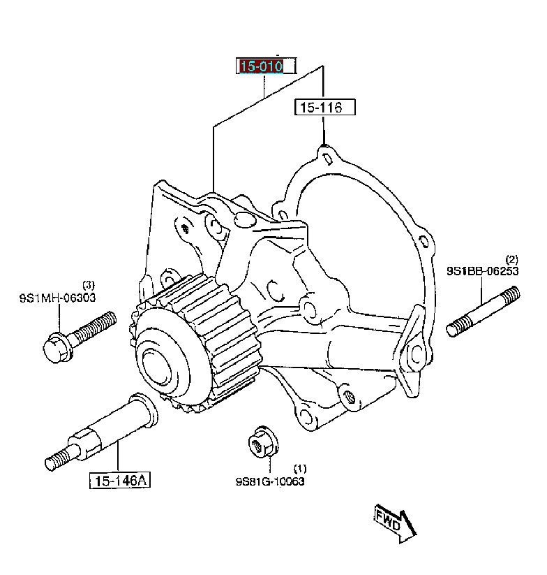 【マツダ純正新品】MAZDA 未使用品 ★超希少廃番品★ AZ-1 ウォーターポンプ PG6SA_画像3