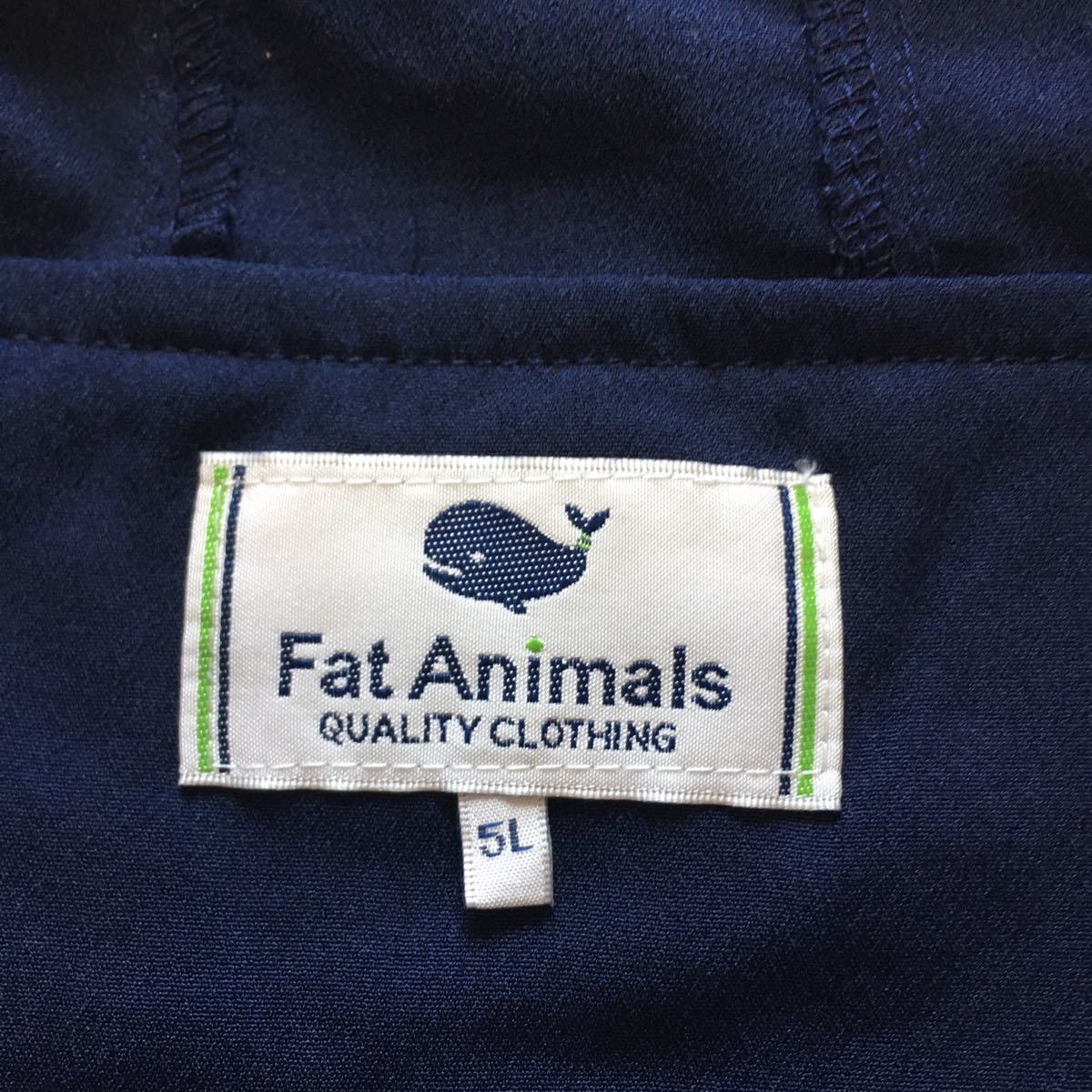 ★【 Fat Animals 】★レーヨン/ポリ ビッグサイズ フーディー パーカージャケット★サイズ 5L★O698_画像4