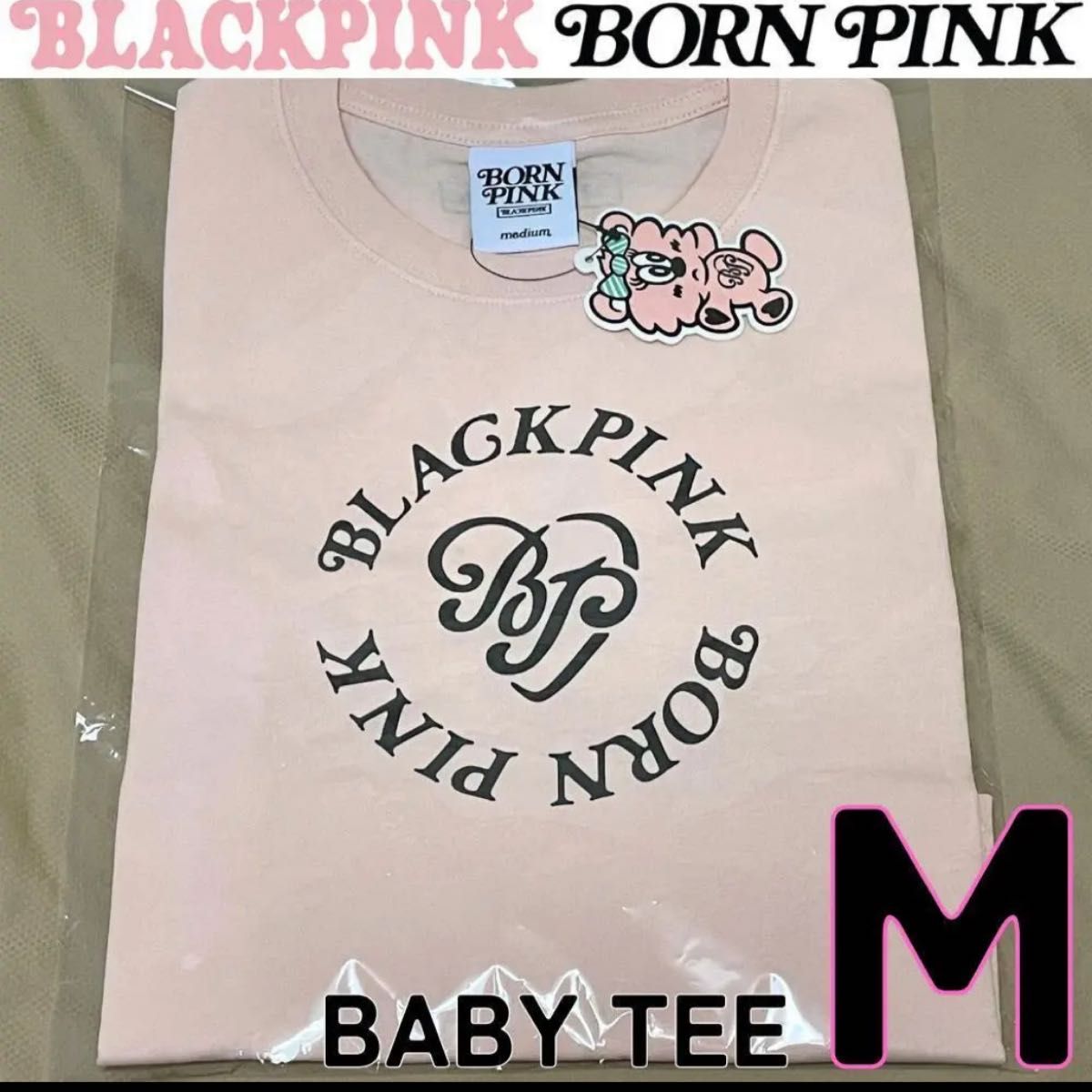 BLACKPINK VERDY HEART WMNS BABY Tシャツ 桃 M