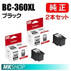 返品交換不可】 純正 CANON 2本セット 大容量 ブラック BC-360XL FINE