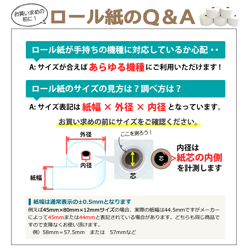 送料無料 カシオ TK-2500-4S TK-2500-4SBK TK-8100 TK-8600対応汎用感熱レジロール紙（5巻パック）_画像2