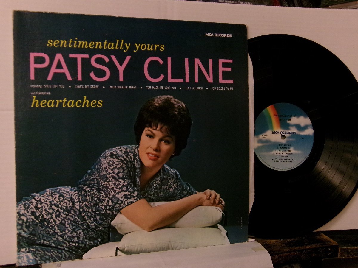 ▲LP PATSY CLINE パッツィ・クライン / SENTIMENTALLY YOURS 輸入盤 MCA MCA-90 「HEARTACHES」 カントリー◇r51007の画像1