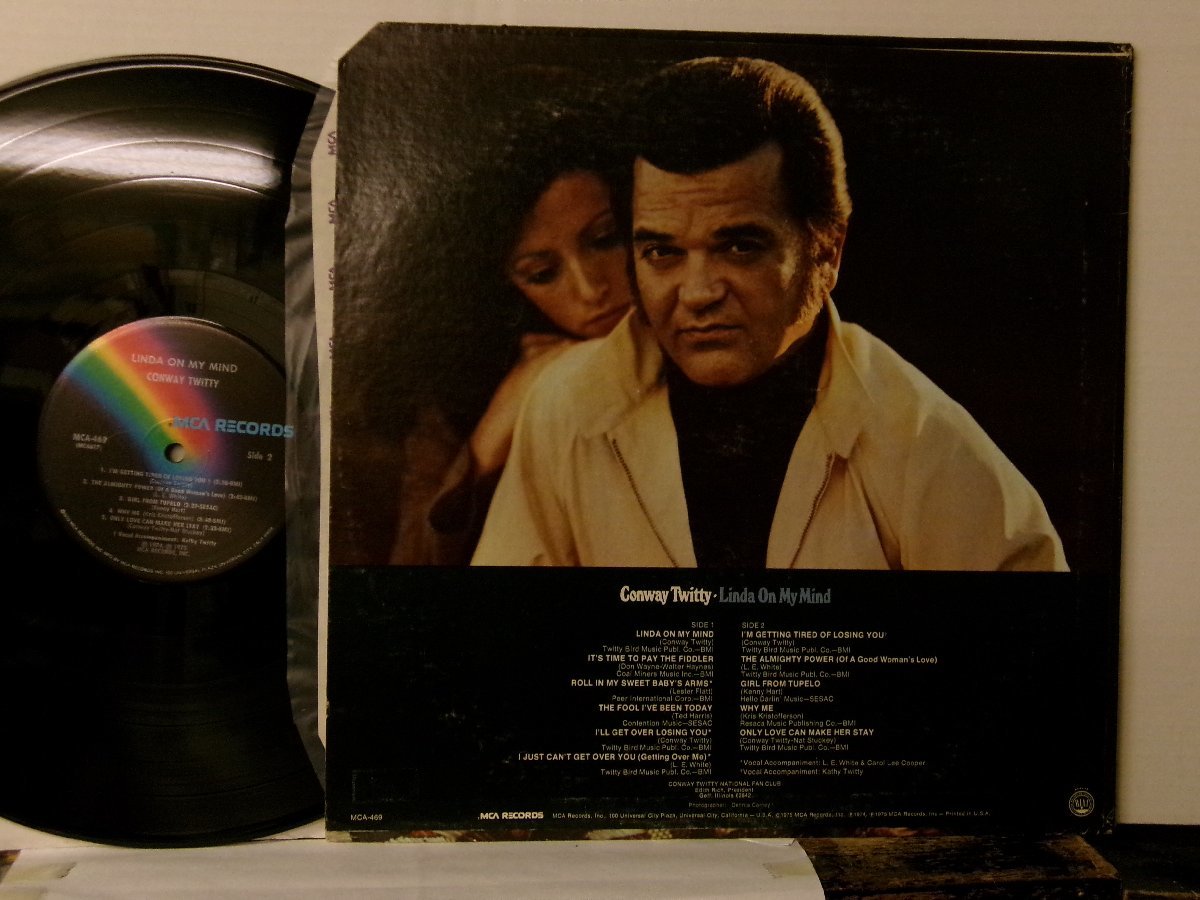 ▲LP CONWAY TWITTY コンウェイ・トゥイッティー / LINDA ON MY MIND 輸入盤 MCA MCA-469 カントリー◇r51007_画像2