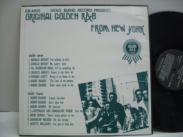 [輸入USA盤 LP] GOLD BLEND RECORD PRESENTS ORIGINAL GOLDEN R&B FROM NEW YORK VOL.2/DONALD HEIGHT BOBBY HARRIS GB 4502 ◇r51005_画像1