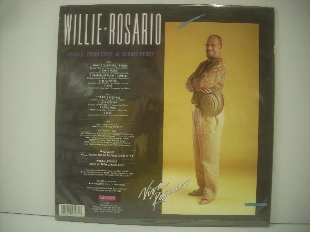 ■ 輸入PUERTO RICO盤 LP 　WILLIE ROSARIO / VIVA ROSARIO! ウィリー・ロサリオ 1990年 ラテン サルサ BRONCO RECORDS B-2507 ◇r51016_画像2