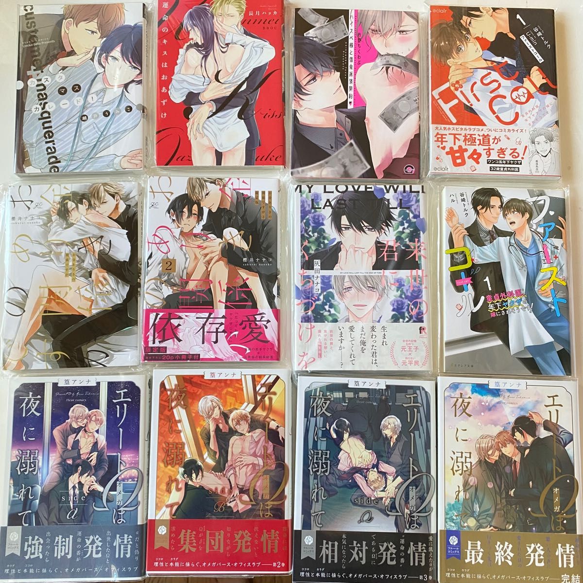 BL 漫画 コミック×11 小説×1 12冊セット ボーイズラブ  女性漫画 大人向けコミックス
