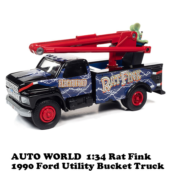 1:34 Rat Fink 1990 Ford Utility Bucket Truck 【ラットフィンク】ミニカー_画像2