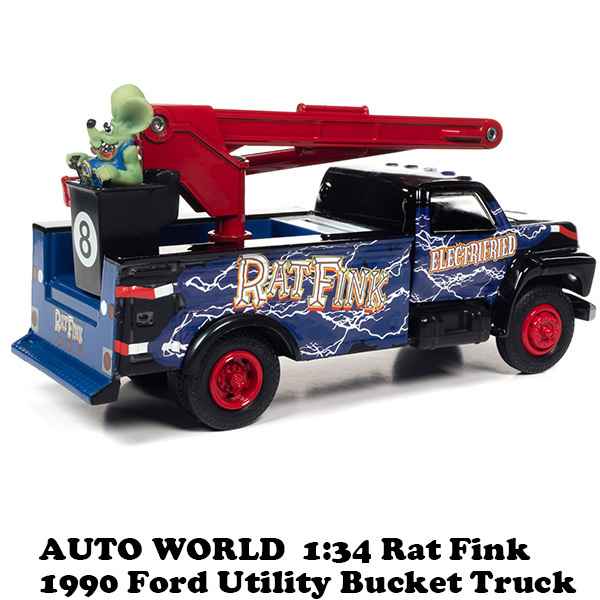1:34 Rat Fink 1990 Ford Utility Bucket Truck 【ラットフィンク】ミニカー_画像5