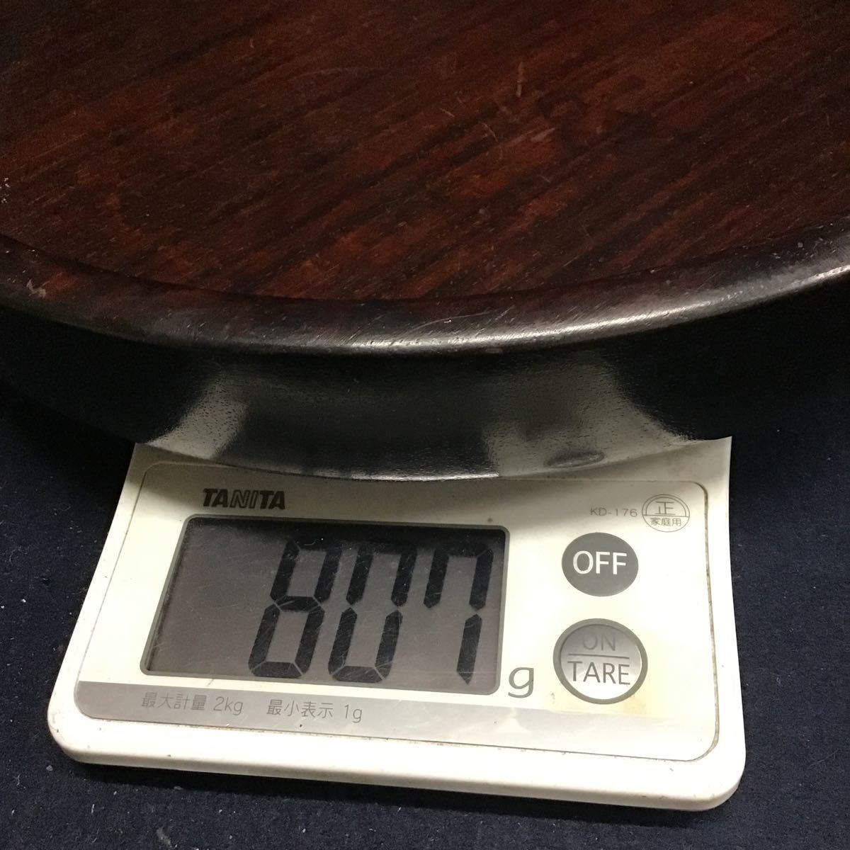 煎茶道具 唐木 丸盆 お盆 無垢材 黒檀 直径29cm 刳抜盆 煎茶盆 木製