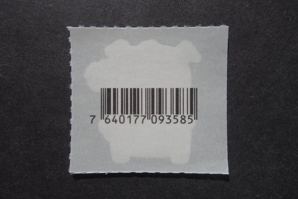 外国切手：スイス切手 「幸運の豚」フロックペーパー 1種完 未使用_画像2