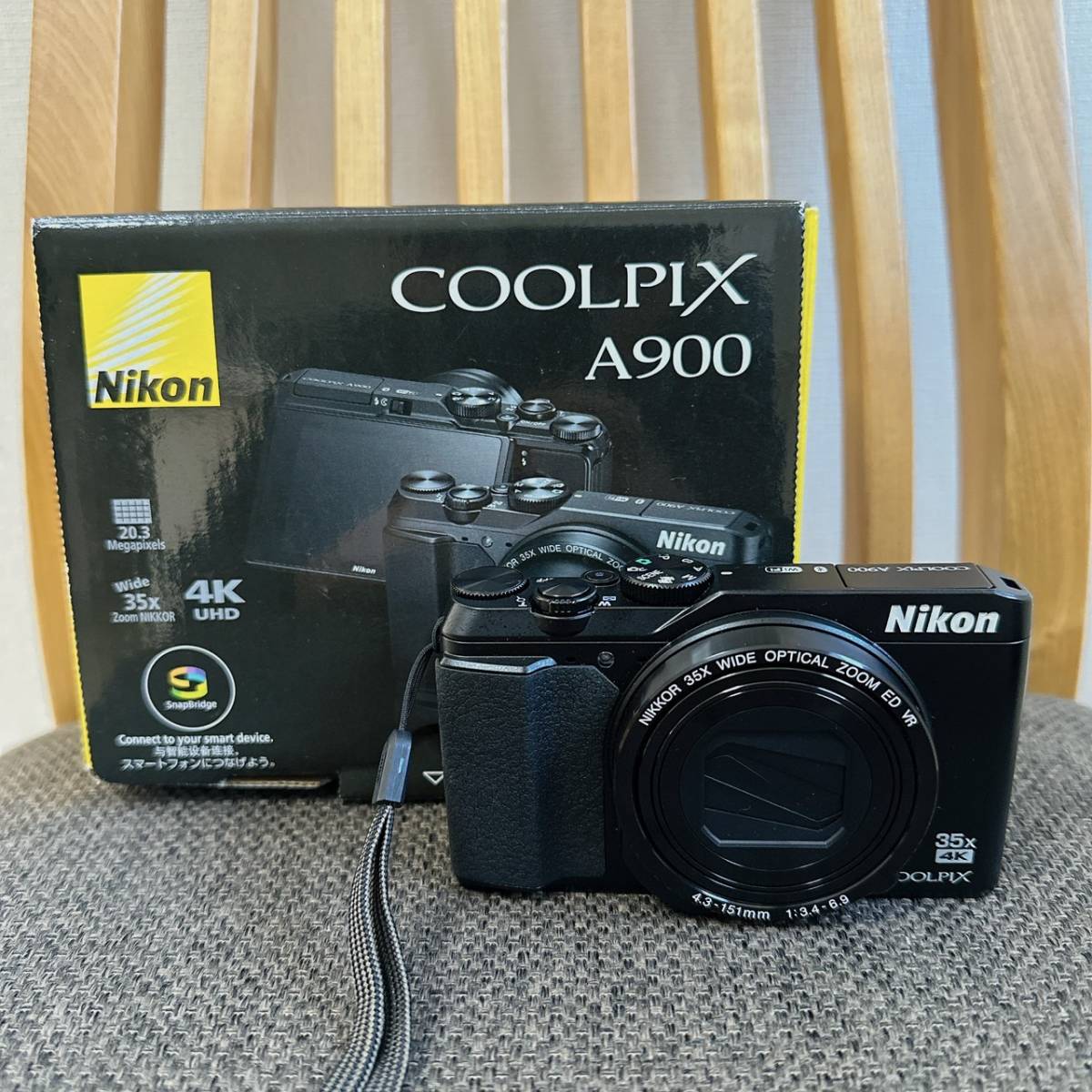 ◯1円〜○美品ニコンNikon COOLPIX A900 ブラック光学35倍ズームWi-Fi