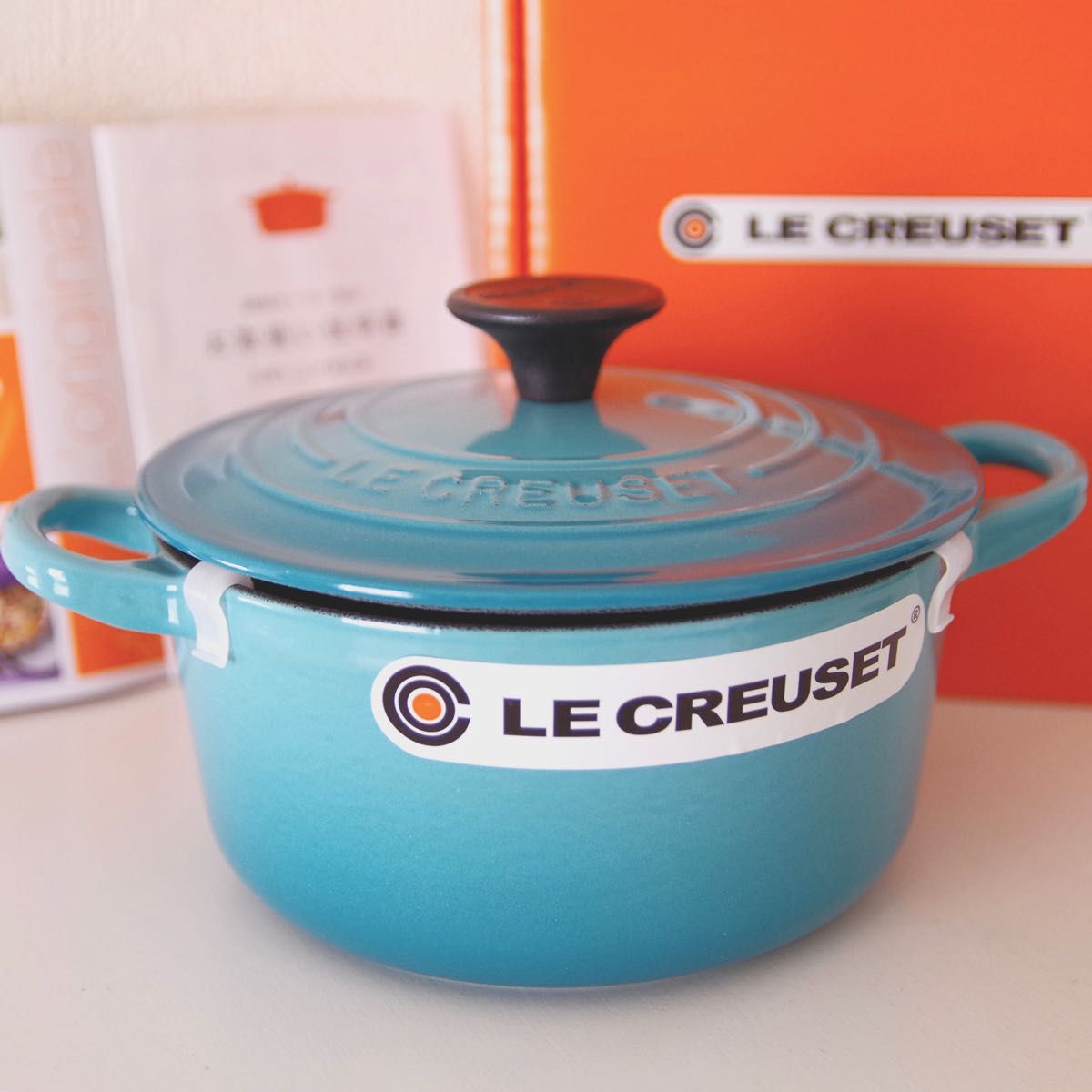 【新品】★廃盤品★ル・クルーゼ　ココットロンド　16cm カリビアンブルー LE CREUSET 両手鍋 ルクルーゼ