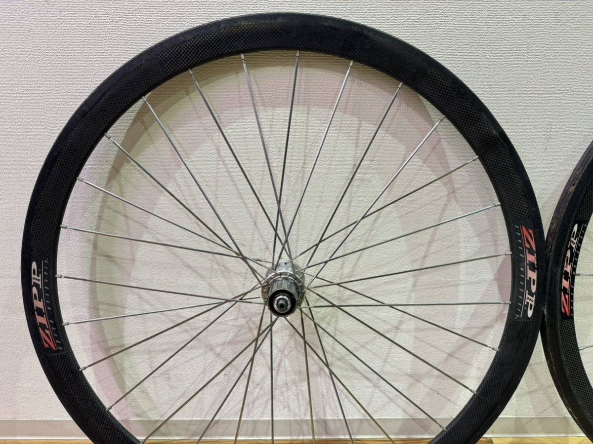 ■Rホイール割れあり■ZIPP ジップ 340 カーボンホイール MADE IN USA モデル DURA-ACE デュラエース ロードバイク HB 7700 7400 P0122_画像2