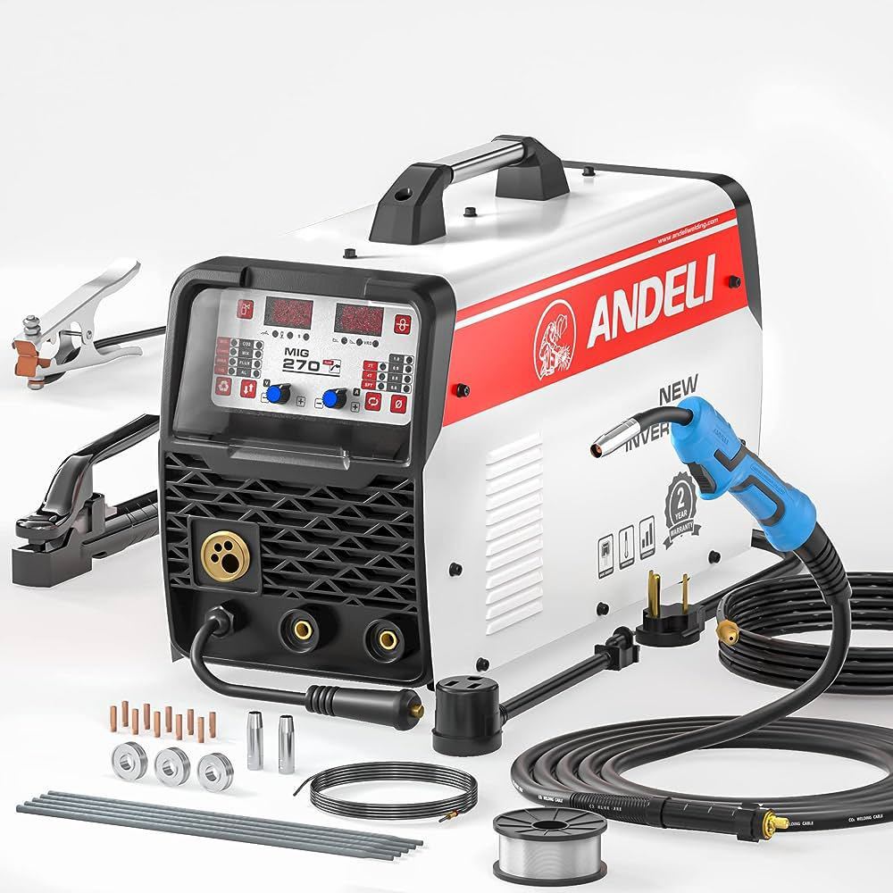 半自動溶接機 180A ガスノンガスMIG/アーク溶接/lift TIG 100V/200V兼用半自動溶接機 MIG溶接 アルミ溶接可能 半自動 MIG-270DLS