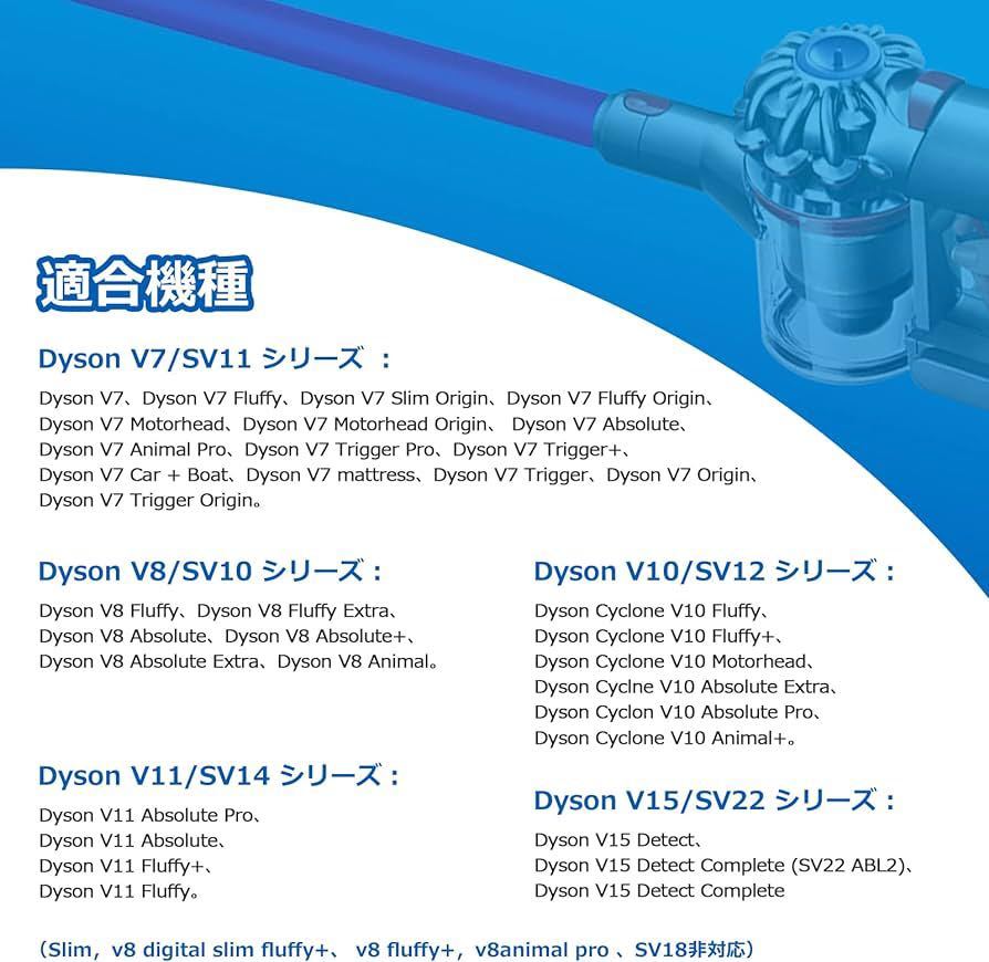ダイソン V7 延長ロングパイプ Dyson V7 V8 V10 V11 V15 シリーズ対応 掃除機用交換部品 パープル 互換品 （非対応Slim，v8 digital slim _画像2