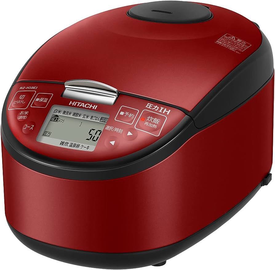  Hitachi rice cooker 5.5. pressure IH RZ-H10EJ R metallic red made in Japan black thickness iron boiler steam save 