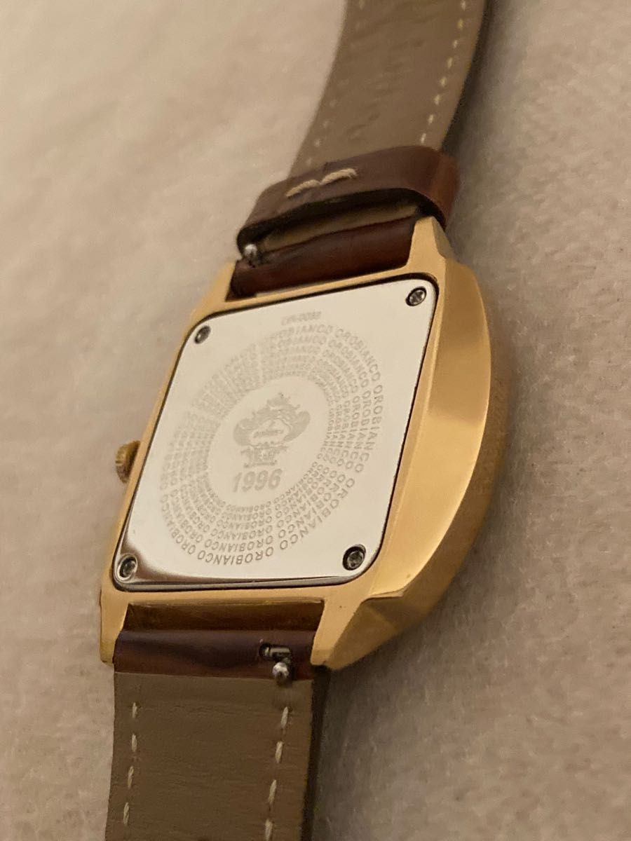 値下げ 稼働 オロビアンコ 1996 メンズ QZ腕時計 純正ベルト 電池新品 