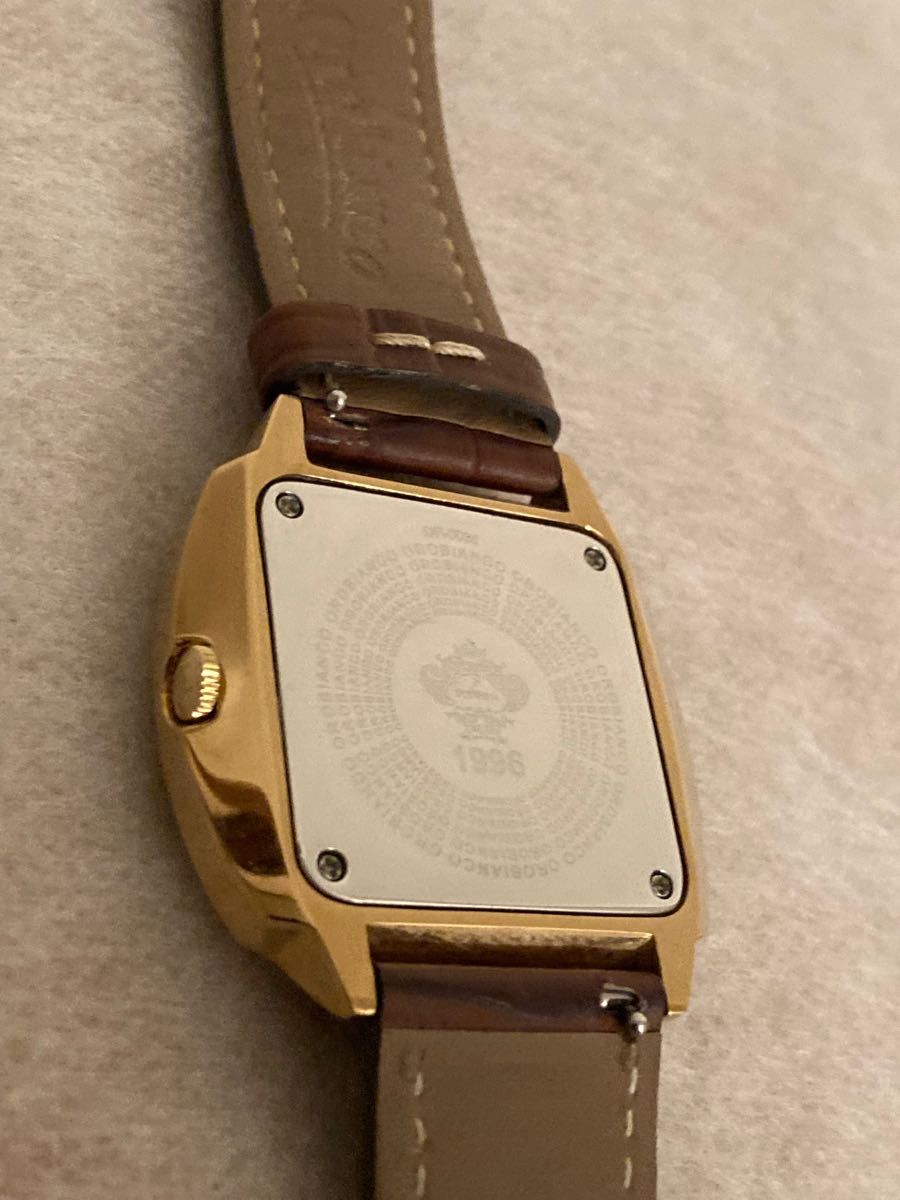 値下げ 稼働 オロビアンコ 1996 メンズ QZ腕時計 純正ベルト 電池新品 