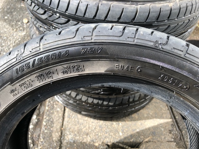 14 インチ 夏 サマー タイヤ 4本 セット 165/55R14 2019年製 残溝約5.5mm GOODYEAR EAGLE LS2000_画像3