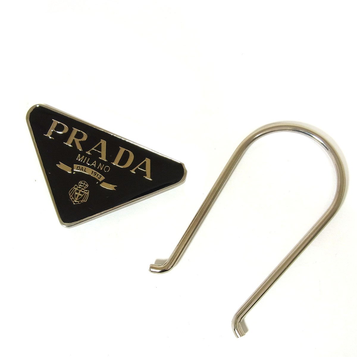 プラダ キーホルダー M285 三角プレート ロゴ レッド キーチャーム キーリング バッグチャーム 総重量約21.6g PRADA ◆_画像7