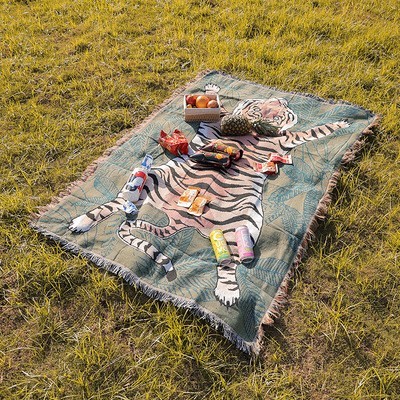  blanket rug picnic mat camp outdoor cot for tent for sleeping area in the vehicle . tiger chair cover 