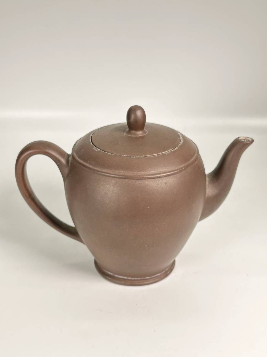 中国煎茶道具 紫砂壺 茶壺 朱泥 急須 中国宜興 永芬 在銘 時代物 唐物