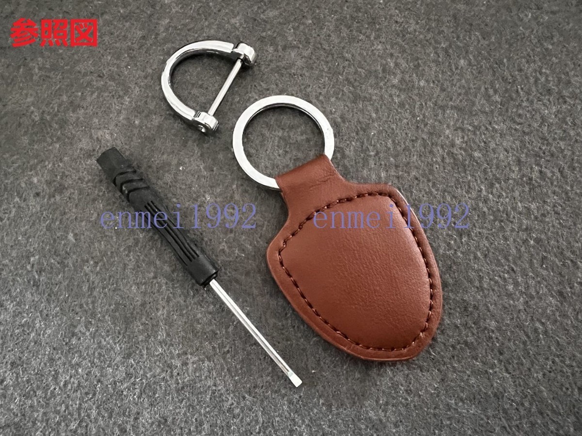  Porsche PORSCHE* key holder key chain key ring car key chain lost prevention men's lady's combined use leather Brown 