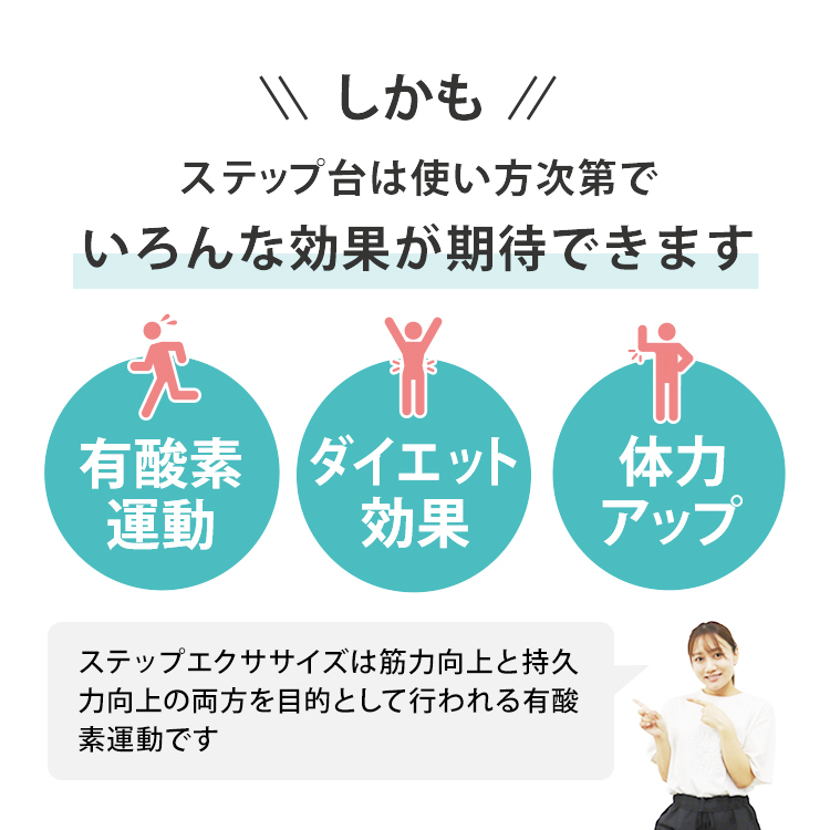 ステップ台 4段 踏み台昇降 ステッパー ブラック 4段階調節 エクササイズ フィットネス 踏み台 昇降台 ダイエット トレーニング 有酸素運動の画像4