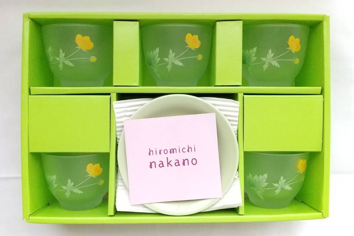 【未使用・長期保管品】ヒロミチナカノ hiromichi nakano カップ ソーサー 5個 プチ・フルール マルチカップセット 冷茶 の画像1