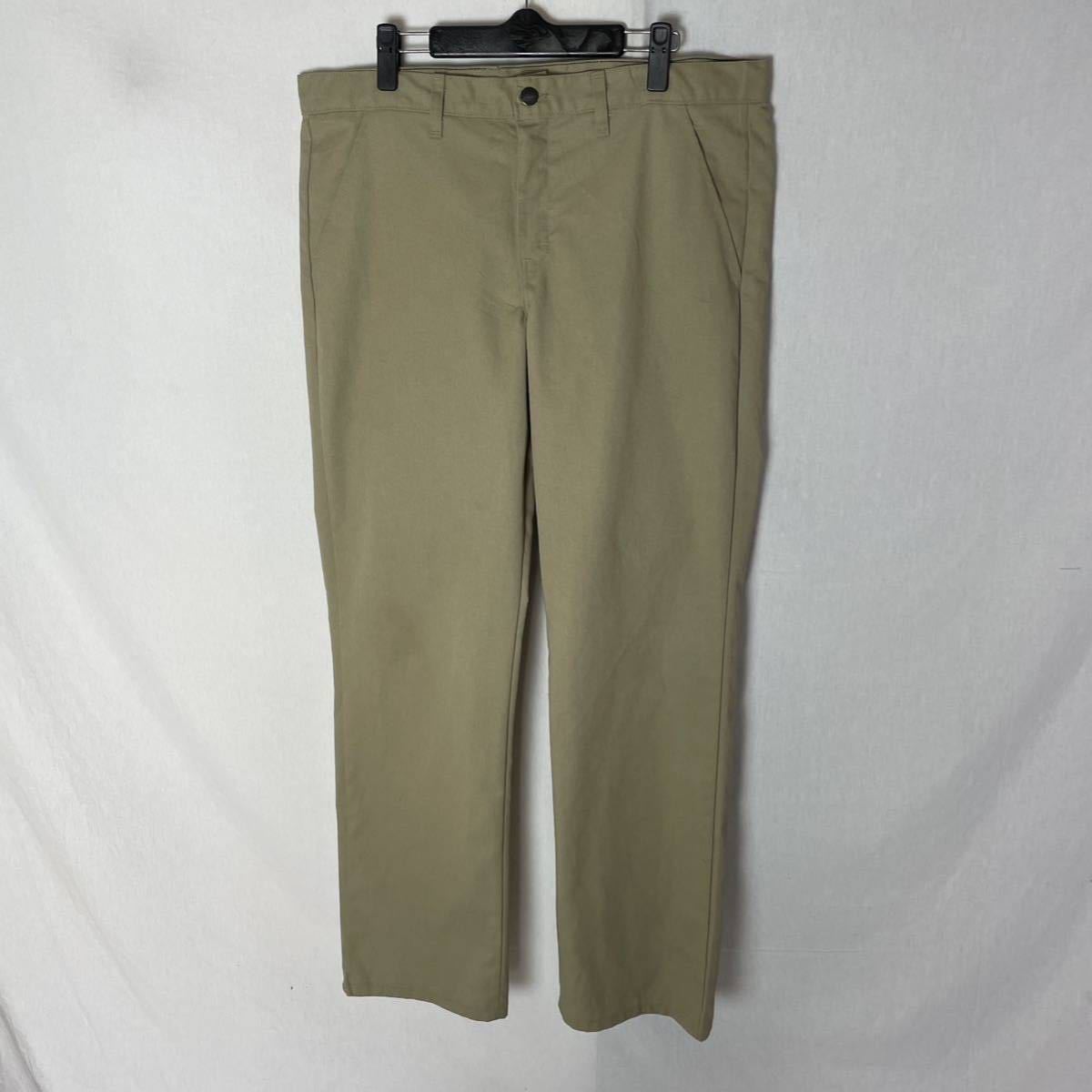 genuine dickies ワークパンツ 古着　34×32 ベージュ　ヴィンテージ WORK WEAR_画像3