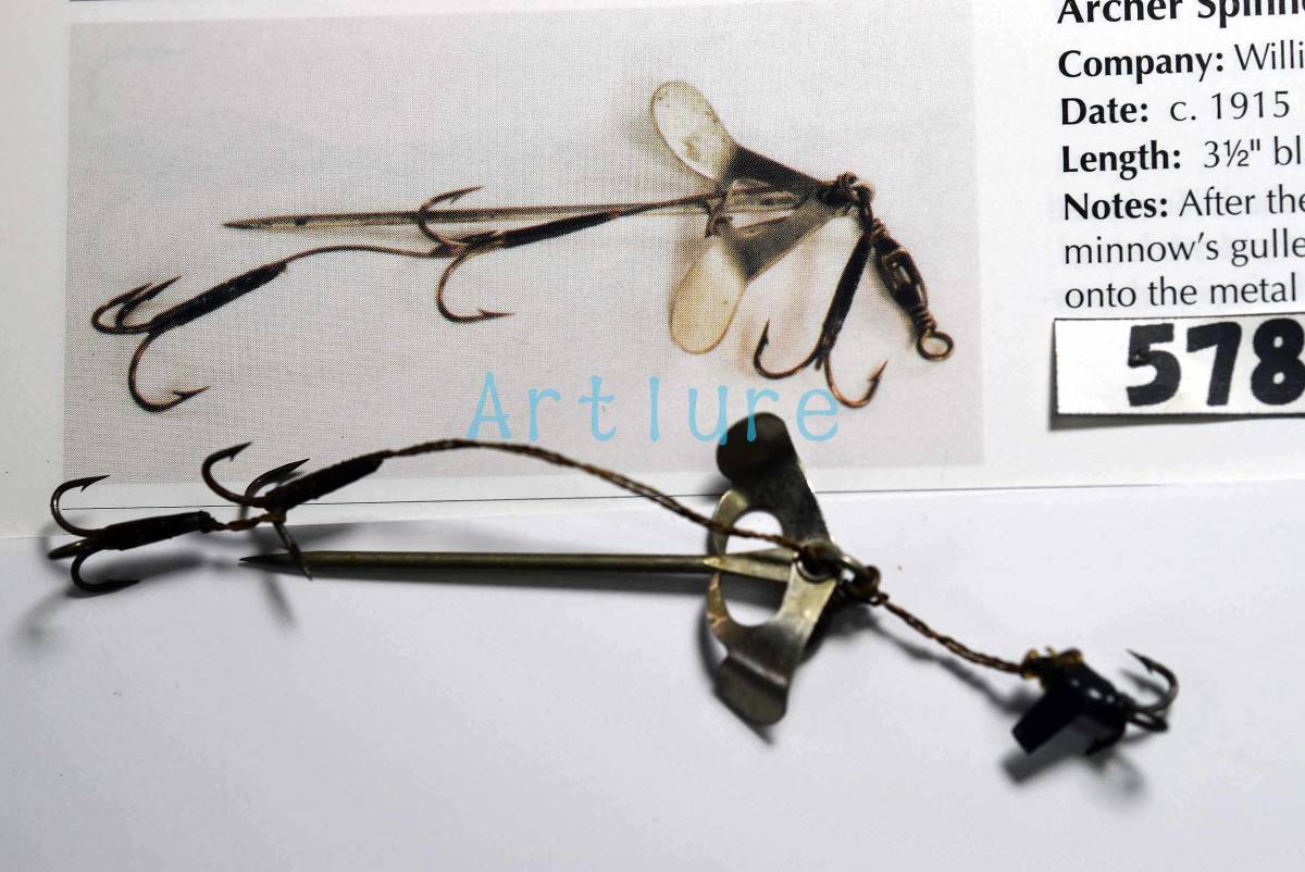 VINTAGE LURE ARCHER 1915年頃00年前 SPINNER 希少ヴィンテ5786 VINTAGE LURE ARCHER 1915年頃00年前 SPINNER 希少ヴィンテ5786