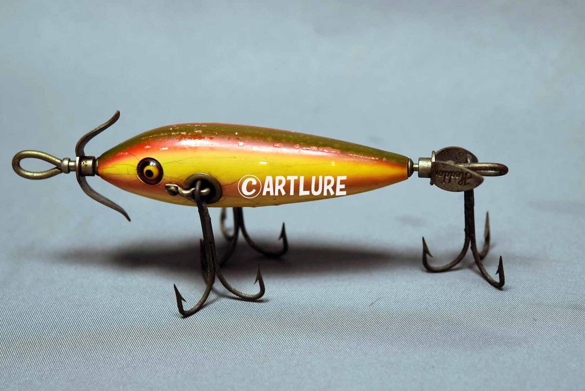 VINTAGE WOODEN LURE HEDDON GLASS EYE（3237-J7P　）USA MADE #OLDLURE #ARTLURE_VINTAGE ＃ヴィンテージルアー