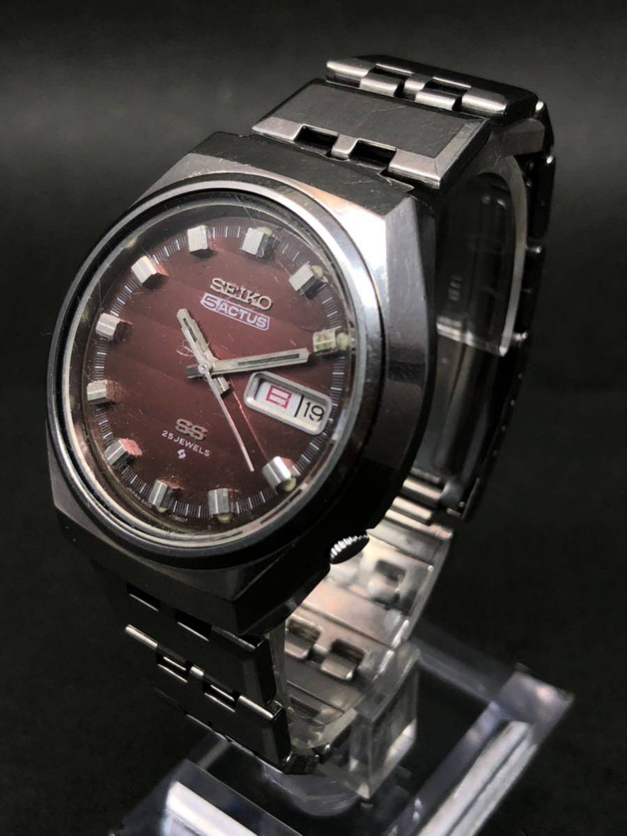 極希少 セイコー【5アクタス】赤文字盤 1973年製/自動巻き SEIKO
