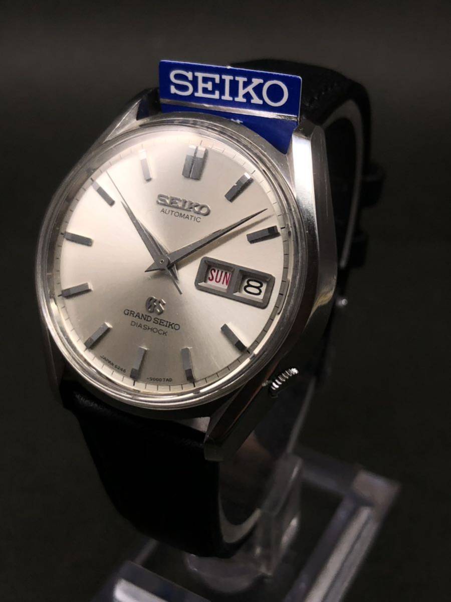 中古美品◆極々希少◆グランドセイコー【初代GS】1966年製造◆獅子メダリオン◆SEIKO純正尾錠◆39石/自動巻◆機械測定平置き±20(数値好調)_画像4