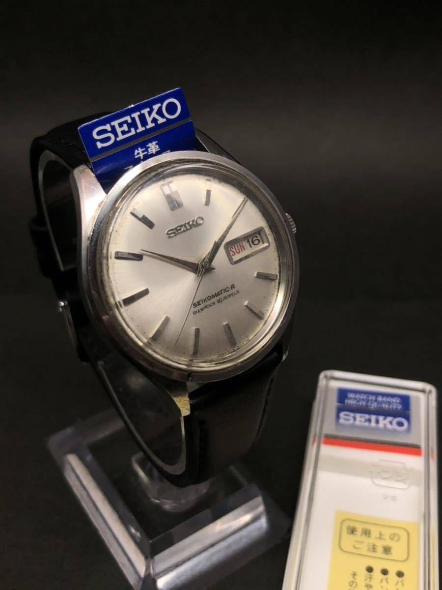 希少◆セイコー名品【マチック-R】SEIKO新品ベルト◆製造1965年/30石/自動巻き◆機械測定平置き±10秒(数値好調)_画像1