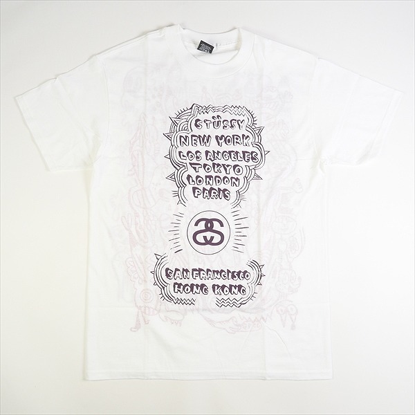 STUSSY ステューシー ×GARY PANTER World Tour White Tシャツ 白 Size