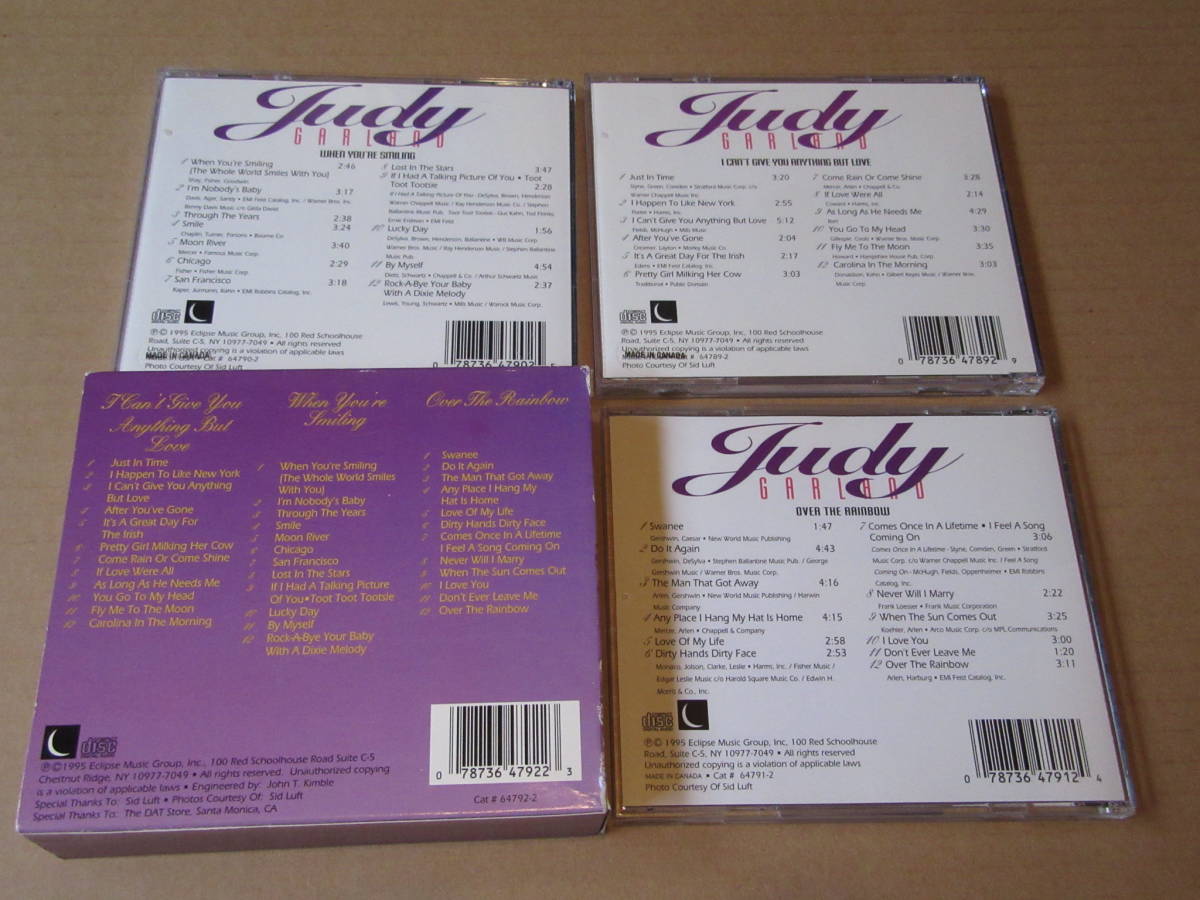 ジュディ・ガーランド●輸入盤:ベスト盤:CD3枚組BOX「The Best of Judy Garland」Eclipse●Over The Rainbow,Smile,Moon River,Swanee他_画像2