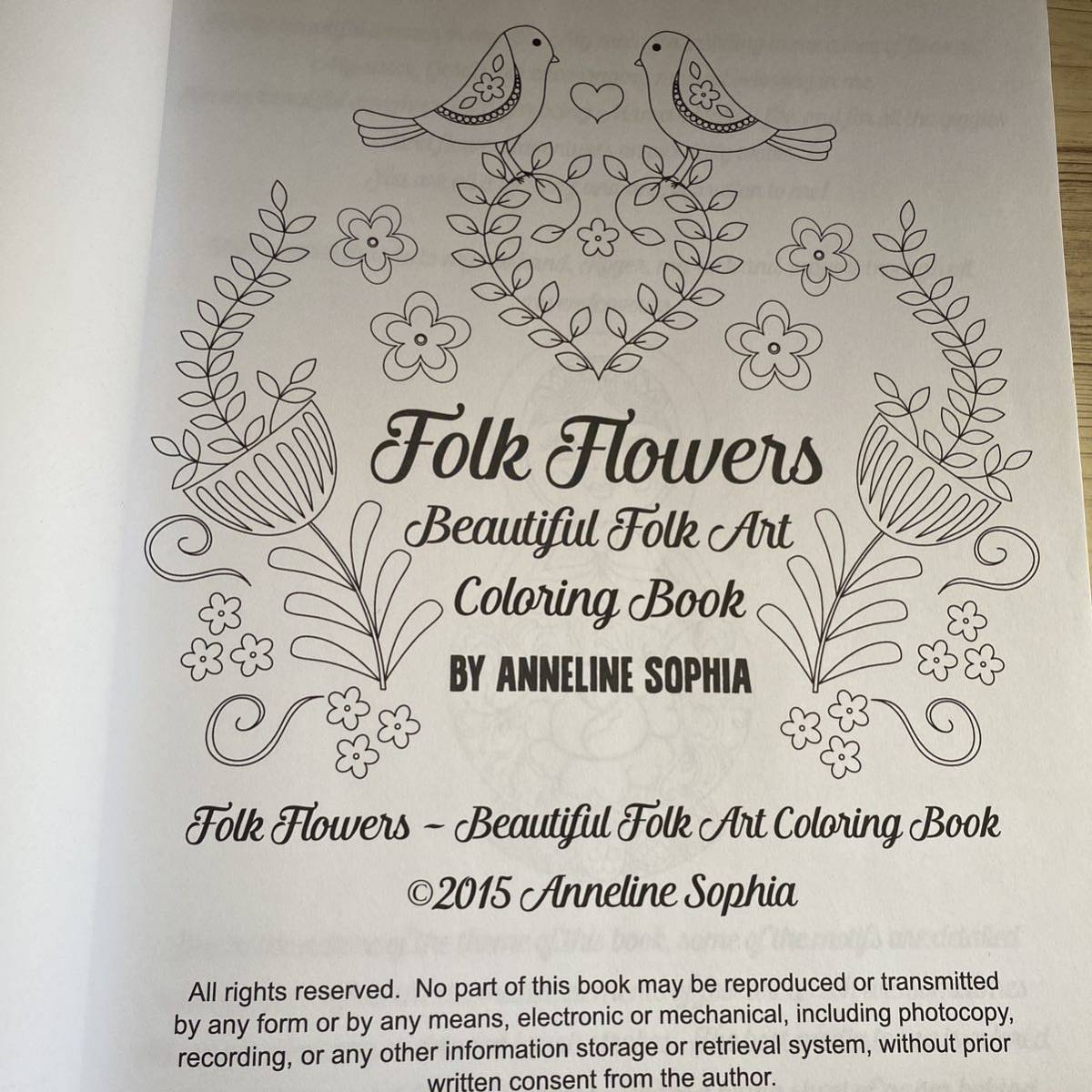 海外ぬりえ　カラーリングブック大人のぬりえ Folk Flowers Adult Coloring Book: Beautiful Folk Art Coloring Book_画像4