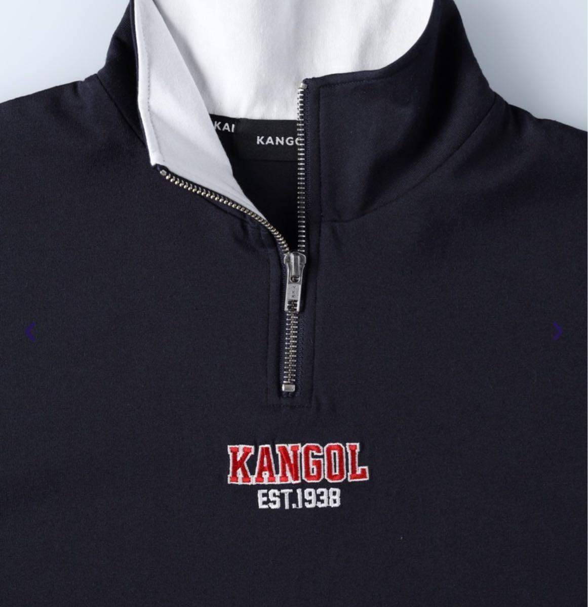 KANGOL ハーフジップ半袖Tシャツ