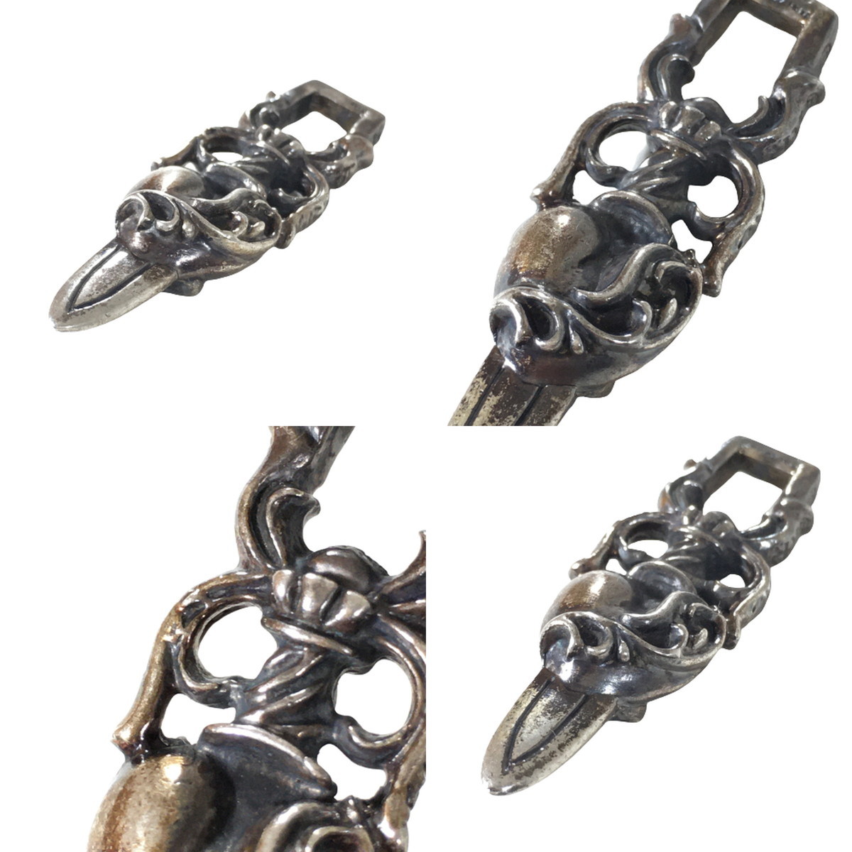 クロムハーツ CHROME HEARTS ネックレス ダガーハートペンダント シルバー DAGGER HEART_画像5