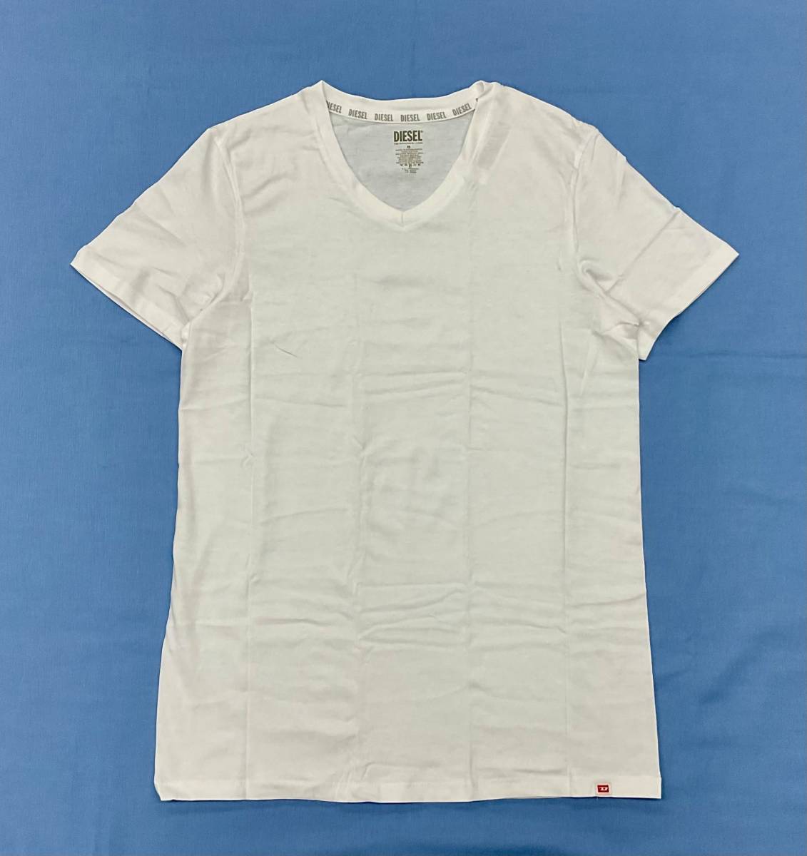 ディーゼル　Tシャツ 2パックセット 2323　XLサイズ　ブラック/ホワイト　新品 タグ付　DIESEL　A05428 0BVFB アンダーウェア03 ストレッチ_裾のブランドロゴもアクセント